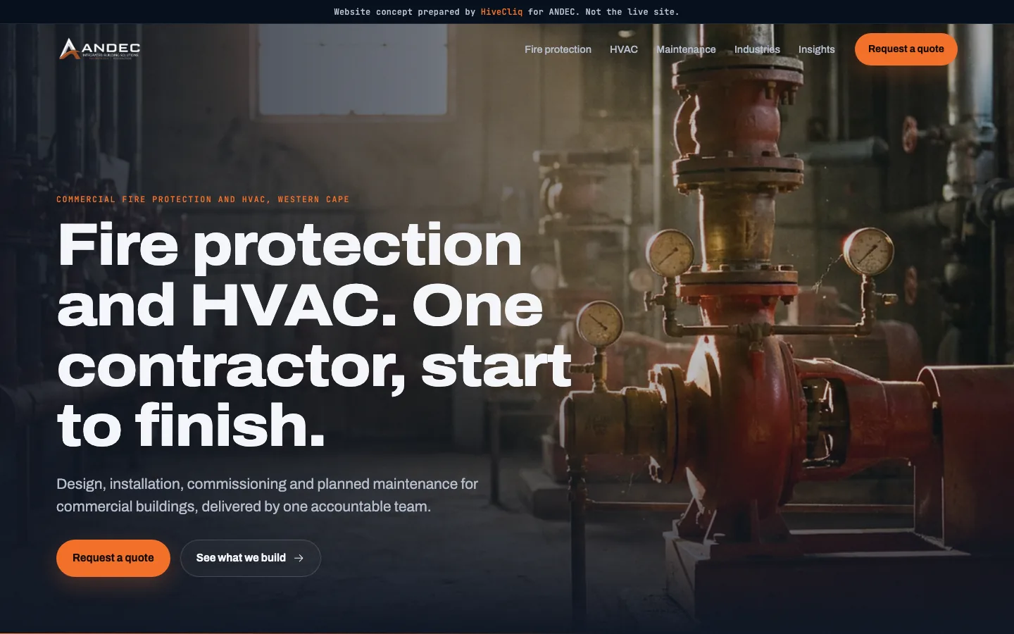 The concept home page